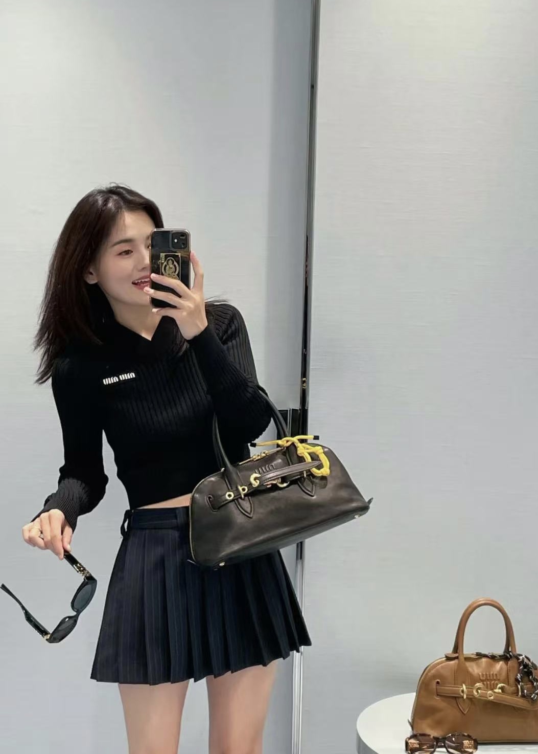 [WOMEN] MIU MIU 울 크롭 니트웨어