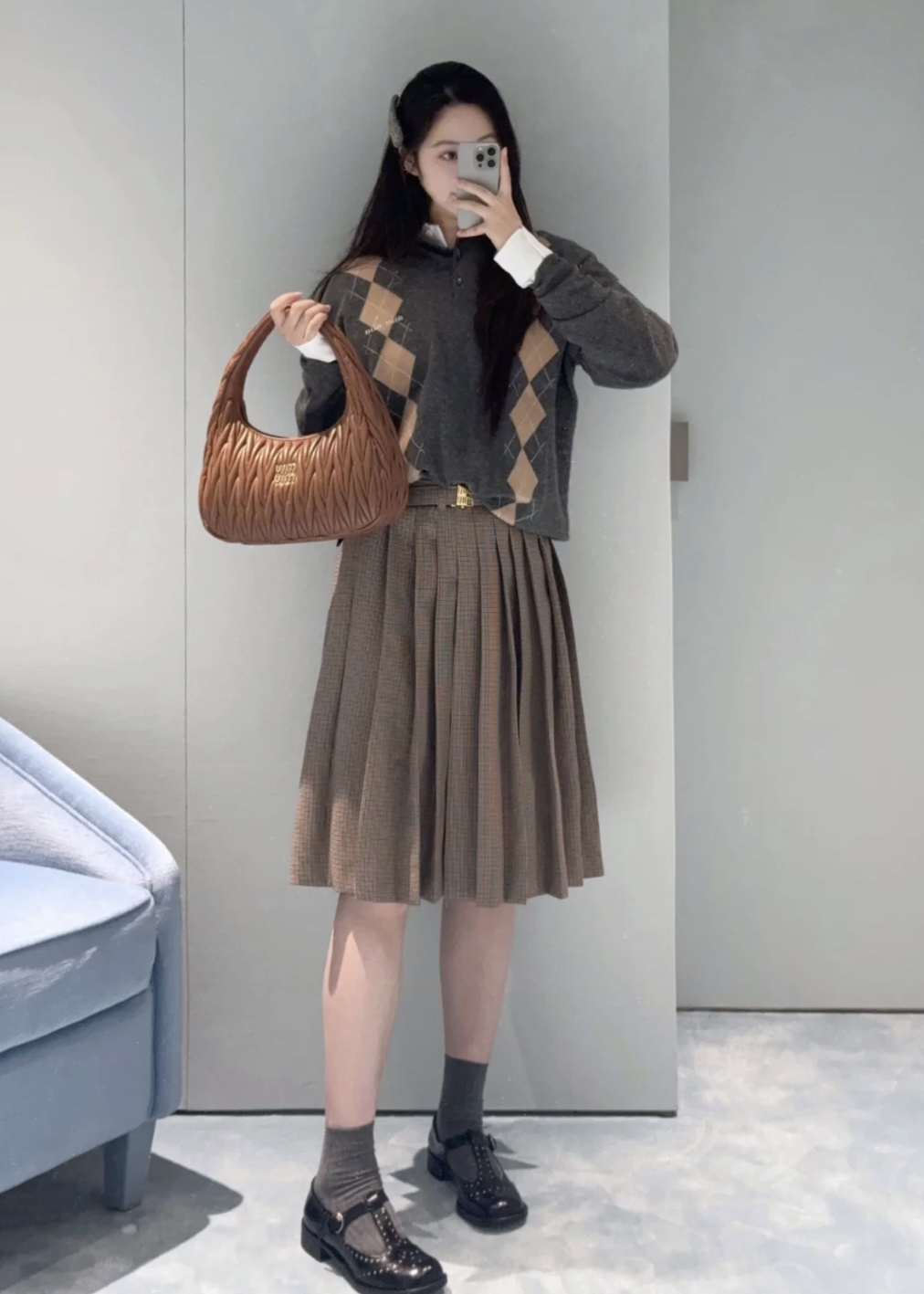 [WOMEN] MIU MIU 캐시미어 니트 폴로 셔츠