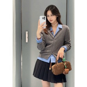 [WOMEN] MIU MIU 캐시미어 니트 케이블 가디건