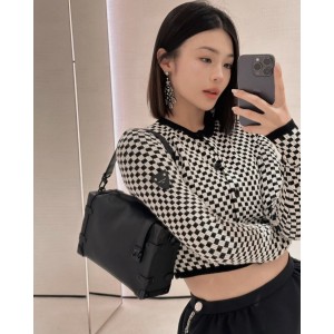[WOMEN] Louis Vuitton LV 다미에 크롭 니트 가디건