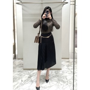 [WOMEN] FENDI FF코튼 하이넥 풀오버 니트