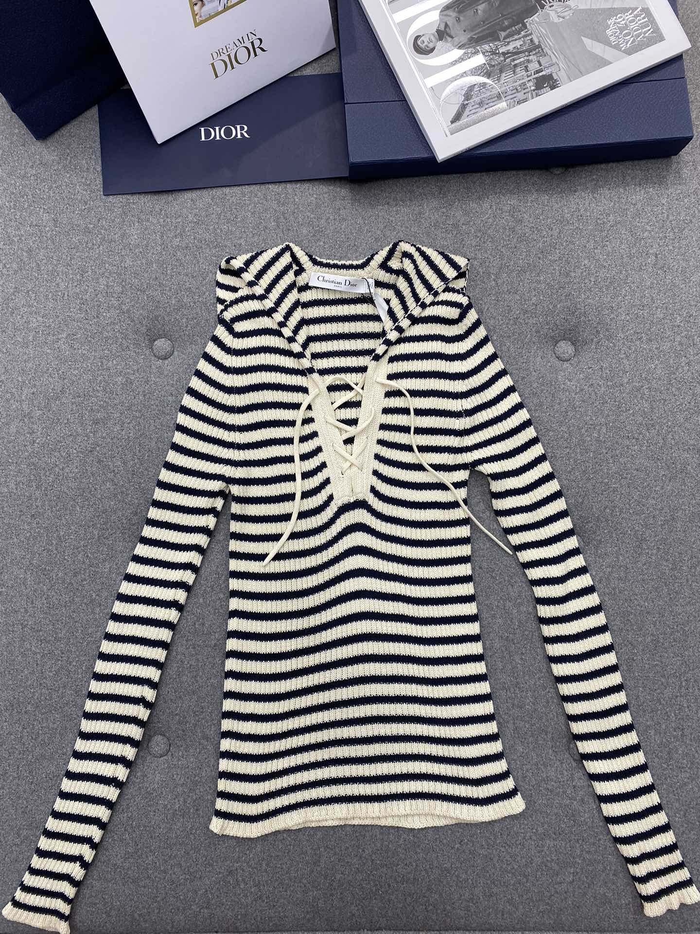 [WOMEN] DIOR Dioriviera 골지 코튼 니트