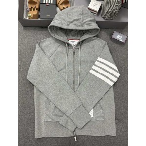 [남녀공용] Thom Browne 4bar 클래식 집업 후드 스웨트셔츠