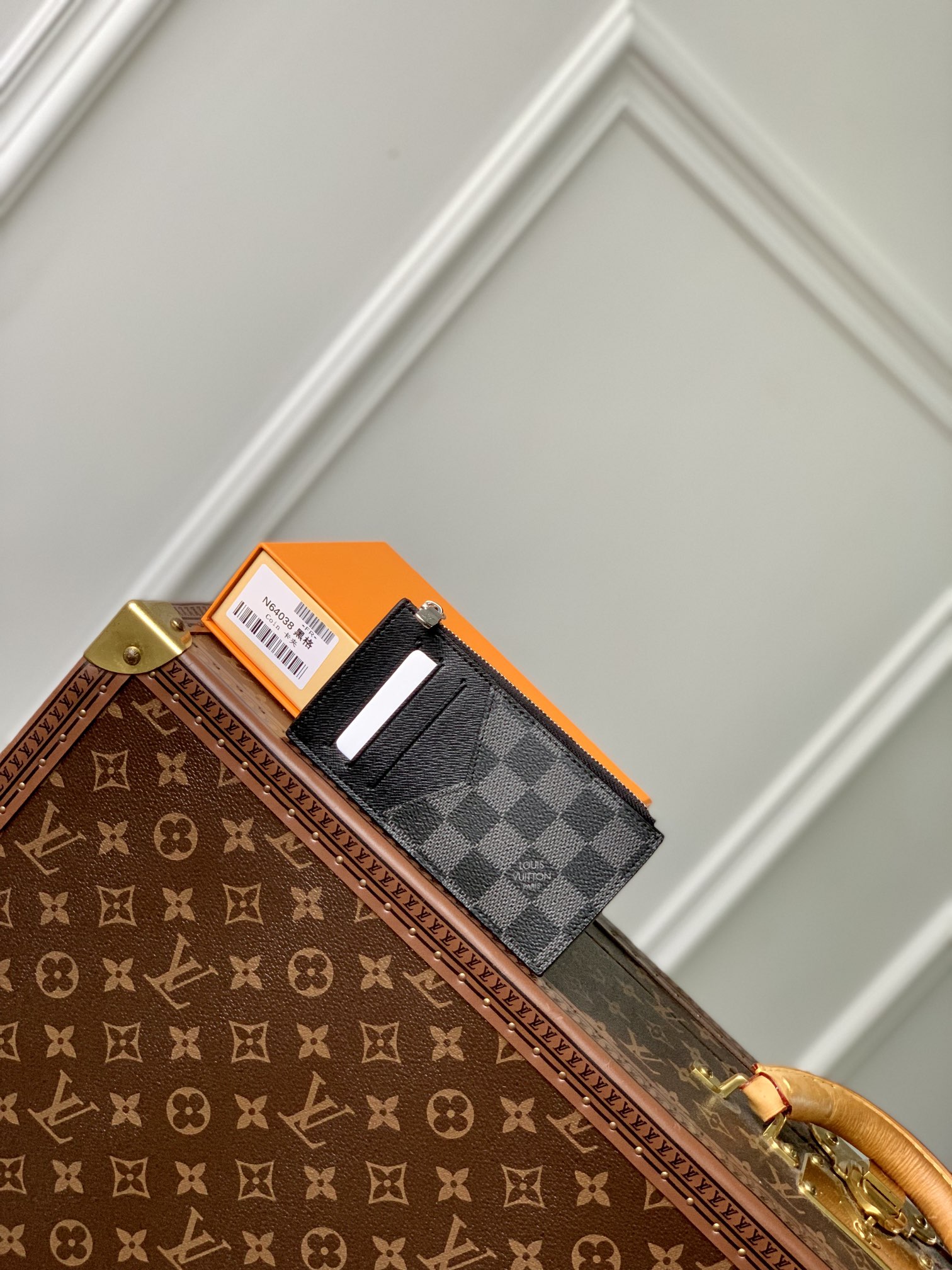LOUIS VUITTON 다미에 지퍼 카드 홀더