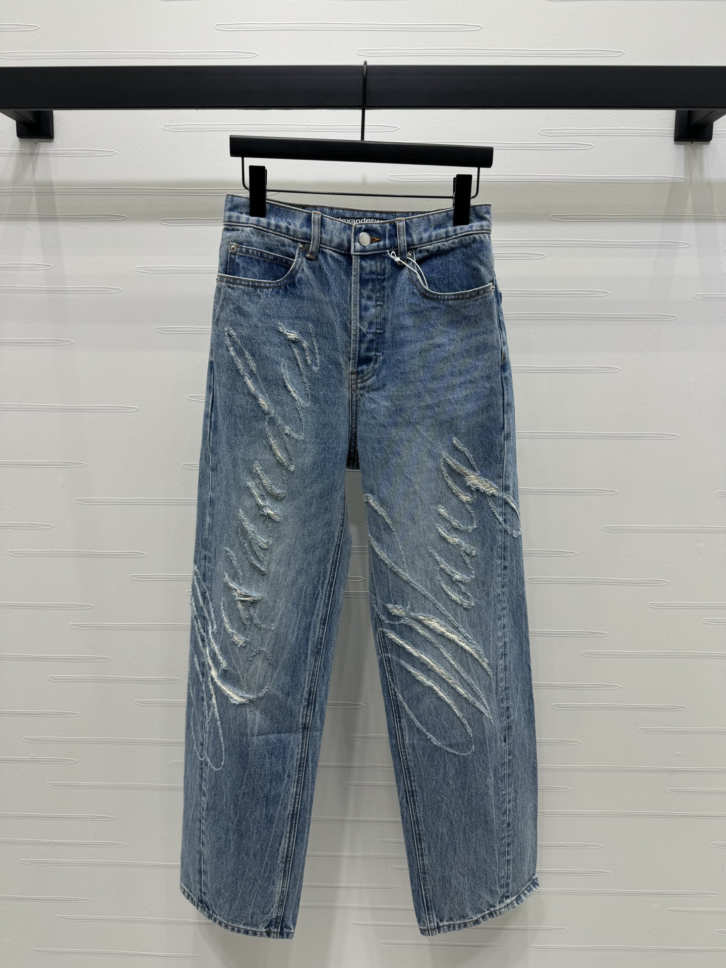 [WOMEN] ALEXANDER WANG 24FW 디스 라펠 데님 팬츠
