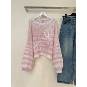 [WOMEN] LOEWE 자수로고 모헤어 니트