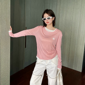 [WOMEN] CELINE 자수 로고 페이크 투피스 니트