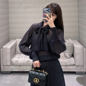 [WOMEN] DIOR 타이 롱 실크 슬리브