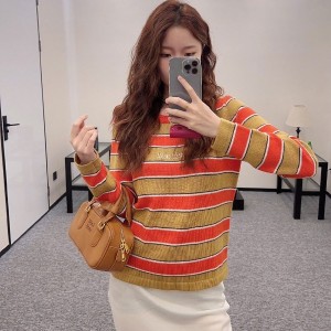 [WOMEN] MIU MIU 24FW 스트라이프 울 니트