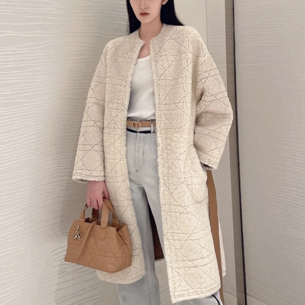 [WOMEN] DIOR 테디 캐시미어 리버서블 롱 코트