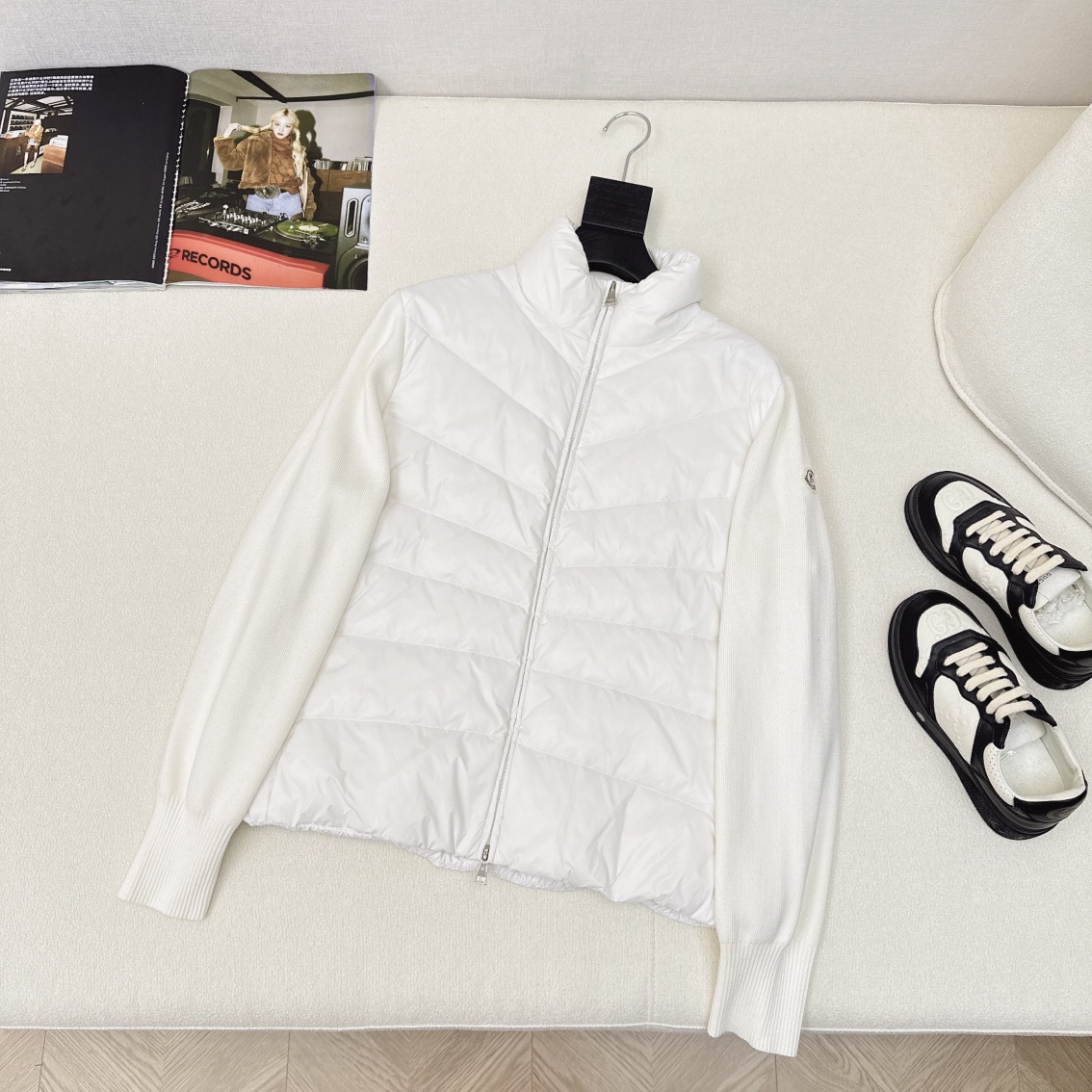[WOMEN] MONCLER 울 니트 패딩 자켓