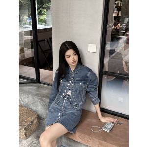 [WOMEN] ALEXANDER WANG 24FW 데님 자펠 자켓