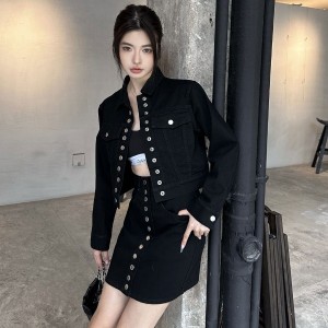 [WOMEN] ALEXANDER WANG 24FW 데님 자펠 자켓
