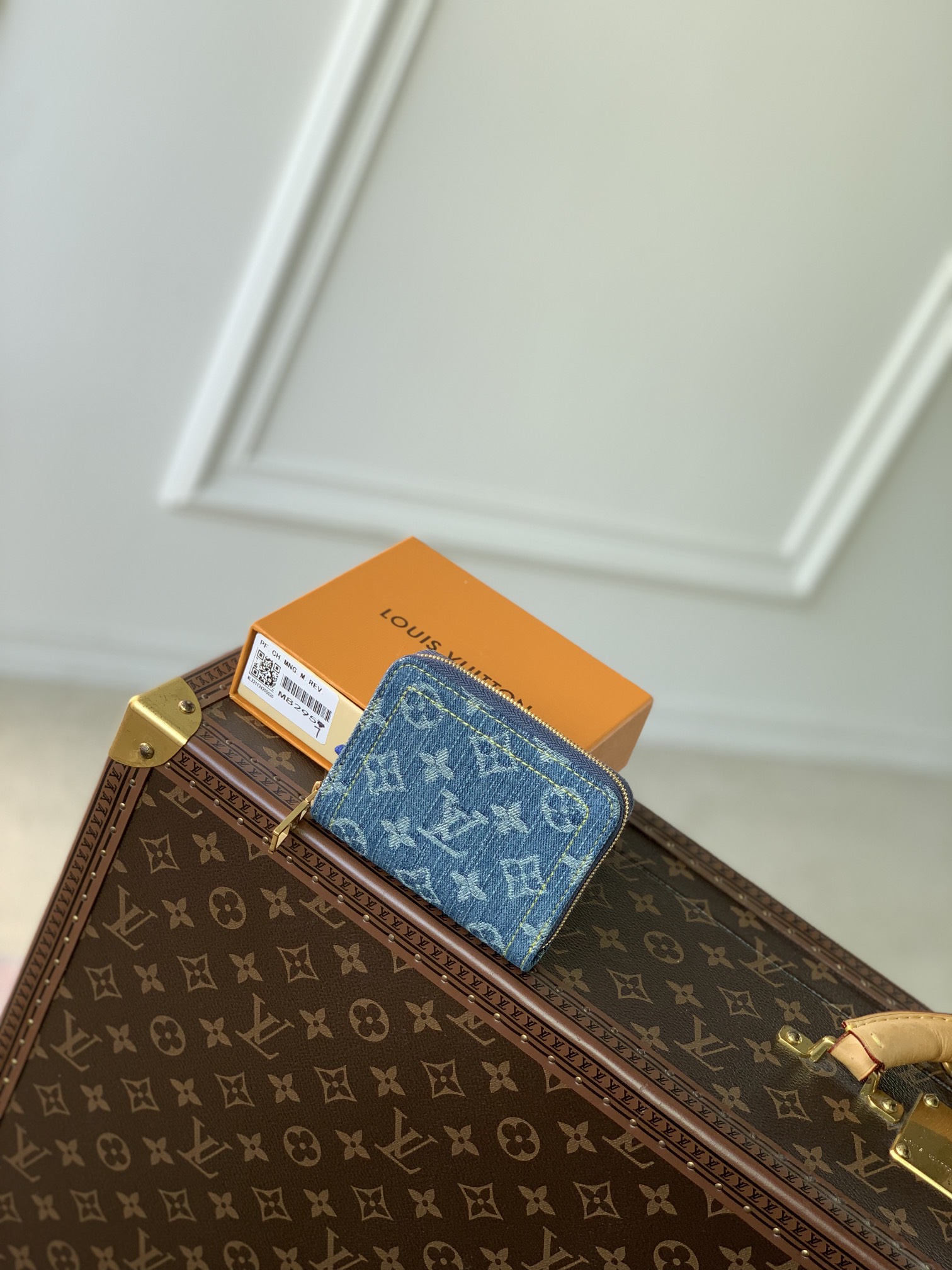LOUIS VUITTON 모노그램 데님 코인 카드지갑