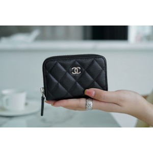 CHANEL 클래식 램스킨 지퍼 동전 지갑