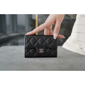 CHANEL 클래식 캐비어 플랩 카드지갑