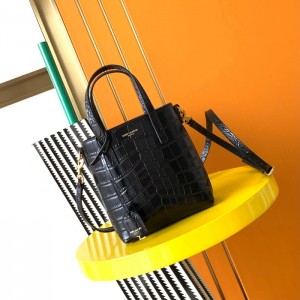SAINT LAURENT 크로커다일 PARIS 미니 토이 쇼퍼 백