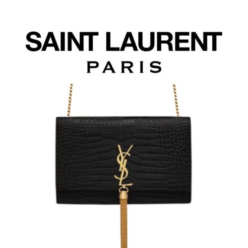 SAINT LAURENT 크로커다일 KATE 미디엄 태슬 백