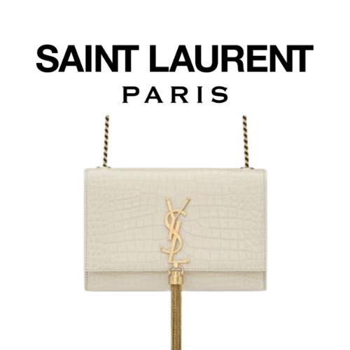SAINT LAURENT 크로커다일 KATE 미디엄 태슬 백