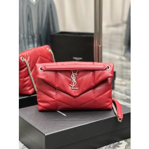 SAINT LAURENT PUFFER 레더 숄더 백