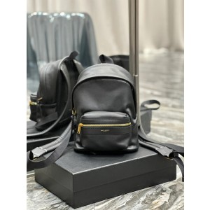 SAINT LAURENT 스무스 레더 캔버스 시티토이 백 팩