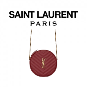 SAINT LAURENT 쉐브론 라운드 카메라 백
