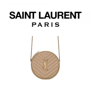 SAINT LAURENT 쉐브론 라운드 카메라 백
