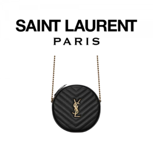 SAINT LAURENT 쉐브론 라운드 카메라 백