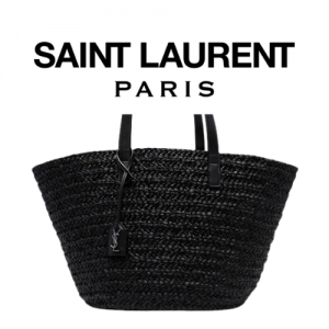 SAINT LAURENT 파니에 미디엄 라피아 바스켓 백