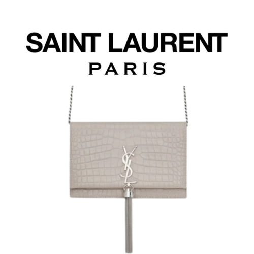 SAINT LAURENT 크로커다일 KATE 스몰 테슬 백