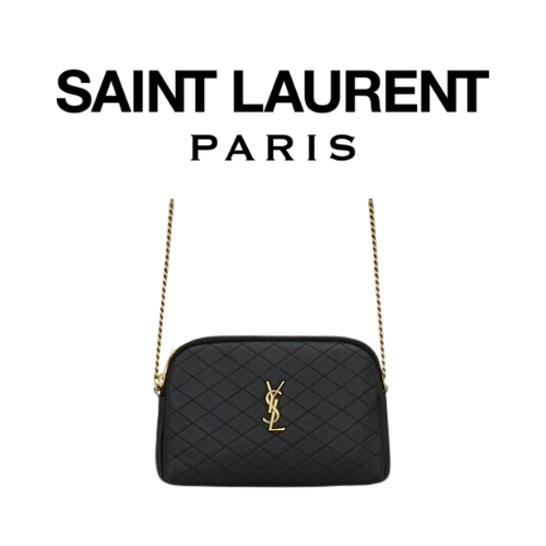 SAINT LAURENT 퀄티드 GABY 지퍼 파우치