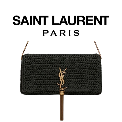 SAINT LAURENT KATE 99 라피아 숄더 백