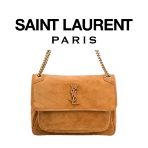 SAINT LAURENT 스웨이드 미디엄 NIKI 체인 백