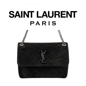 SAINT LAURENT 스웨이드 미디엄 NIKI 체인 백