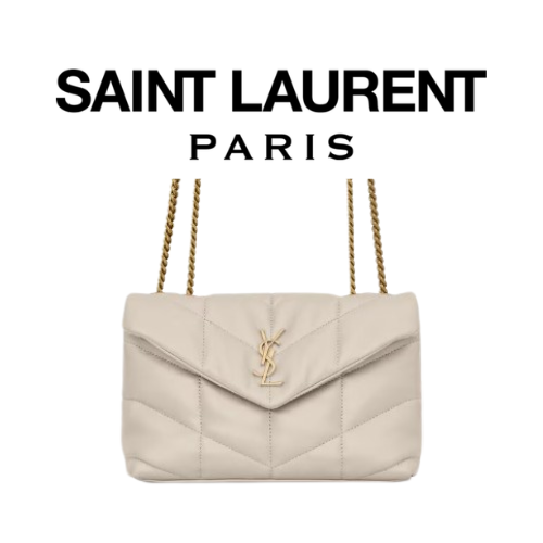 SAINT LAURENT 퀄팅 가죽 PUFFER 토이 백