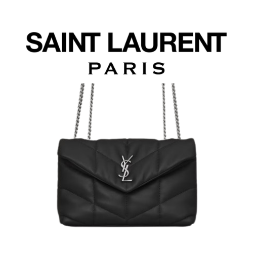 SAINT LAURENT 퀄팅 가죽 PUFFER 토이 백
