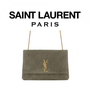 SAINT LAURENT 스웨이드 KATE 미디엄 리버서블 체인백