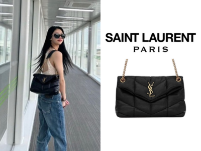 SAINT LAURENT 퀄티드 램스킨 PUFFER 스몰 체인 백
