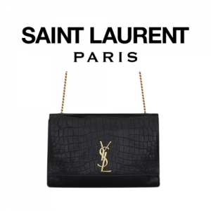 SAINT LAURENT 크로커다일 KATE 미디엄 리버서블 체인 백