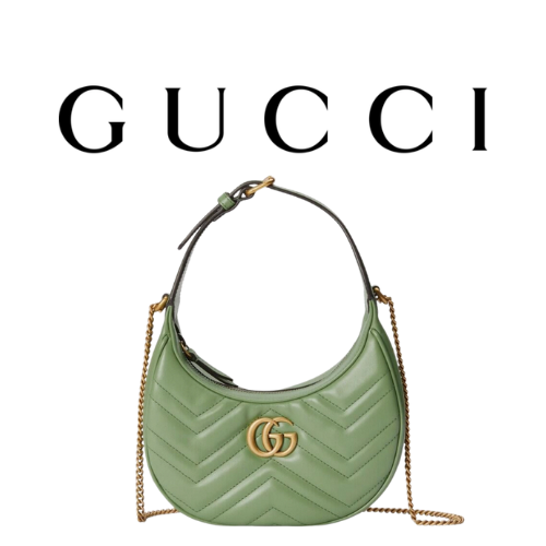GUCCI GG 마몽 하프문 쉐입 미니백