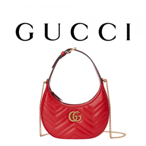 GUCCI GG 마몽 하프문 쉐입 미니백