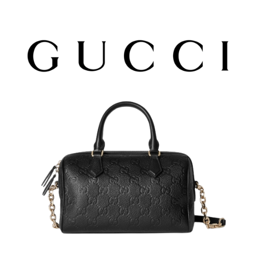 GUCCI GG 엠블럼 스몰 탑 핸들백