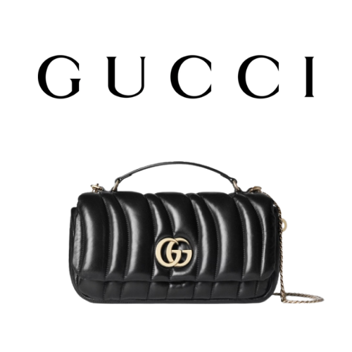 GUCCI GG 밀라노 스몰 탑 핸들백 퀄팅
