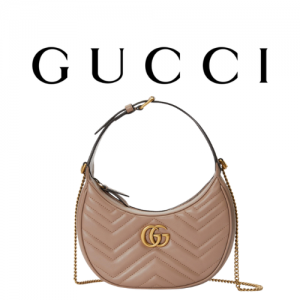 GUCCI GG 마몽 하프문 쉐입 미니백