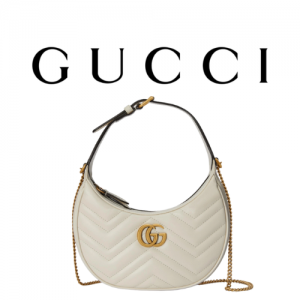 GUCCI GG 마몽 하프문 쉐입 미니백