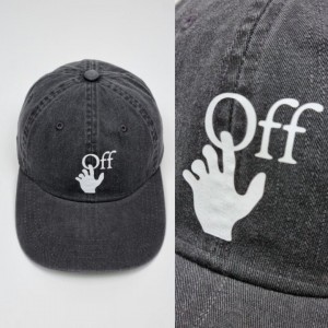 OFF WHITE 핑거 데님 볼캡