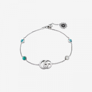 GUCCI_더블 G 마더 오브 펄 브레이슬릿 터콰이즈