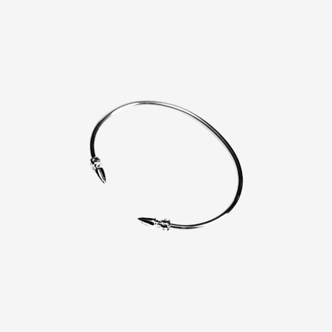 CHROME HEARTS_스키니 스파이크 커프 팔찌