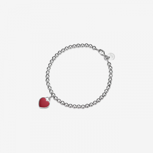 TIFFANY&CO_레드 하트 태그 비드 팔찌