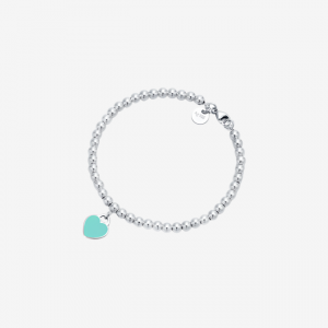 TIFFANY&CO_블루 하트 태그 비드 팔찌